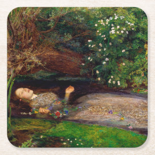 Dessous-de-verre Carré En Papier Ophelia, John Everett Millais, 1851-1852