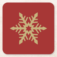 Or de conception de flocon de neige sur le rouge