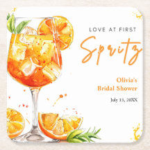 Orange Cocktail Love at First Spritz Bridal Shower