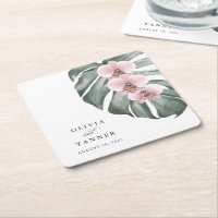 Orchidées rose Pastel sur Mariage tropical Monster