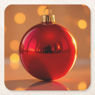 Dessous-de-verre Carré En Papier Ornement de boule de Noël