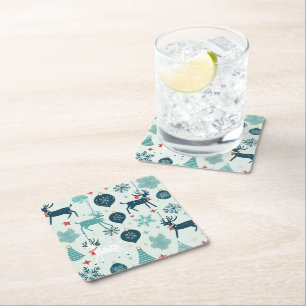 Dessous-de-verre Carré En Papier Ornements de Noël