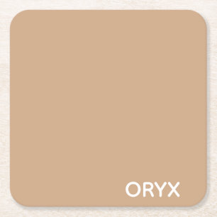 Dessous-de-verre Carré En Papier Oryx brown beige color name