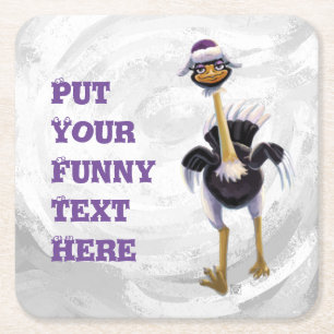 Dessous-de-verre Carré En Papier Ostrich de montagne