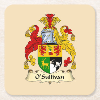 Dessous-de-verre Carré En Papier O'Sullivan Family Coat of Arms Paper Coaster 