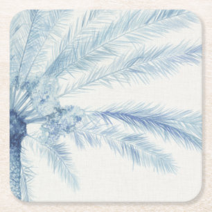 Dessous-de-verre Carré En Papier Palmiers de Chambray II