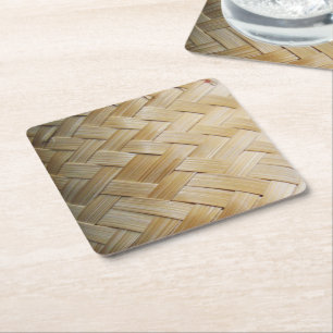 Dessous-de-verre Carré En Papier Panier en bambou de riz Kratip Thai Lao Isan