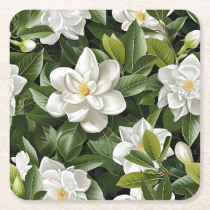 Dessous-de-verre Carré En Papier Papier d'emballage Fleurs de Gardenia