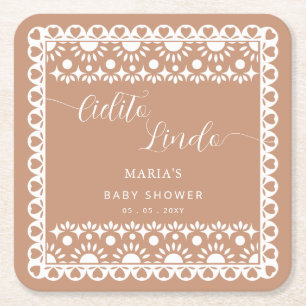 Dessous-de-verre Carré En Papier Papier mexicain PicadoCielito Lindo Baby shower