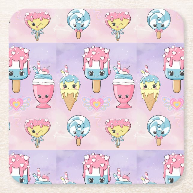 Dessous-de-verre Carré En Papier Papier Napkin (Devant)