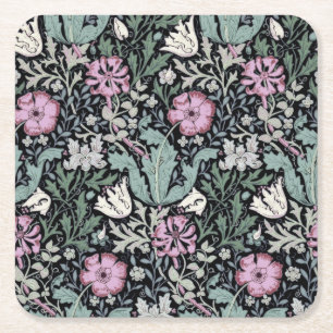 Dessous-de-verre Carré En Papier Papier peint botanique victorien William Morris à 