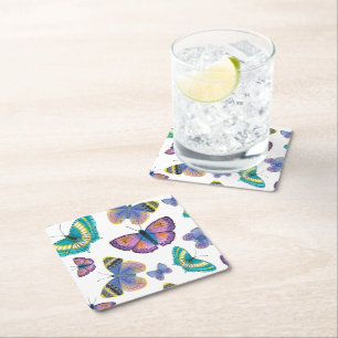 Dessous-de-verre Carré En Papier Papillons