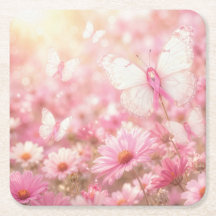 Papillons Ruban Rose dans un Jardin