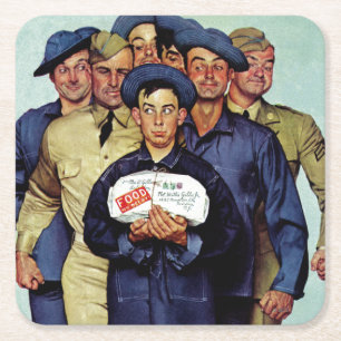 Dessous-de-verre Carré En Papier Paquet de Willie Gillis de maison