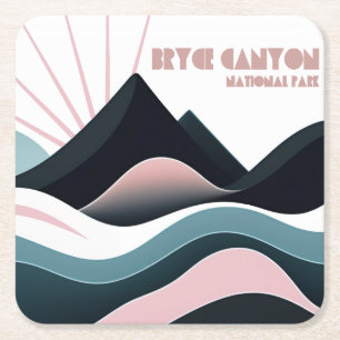 Dessous-de-verre Carré En Papier Parc national du Canyon Bryce Colour Hills