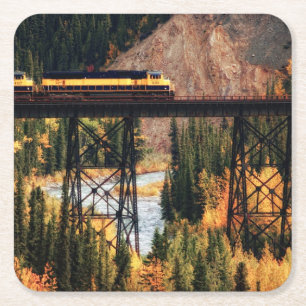 Dessous-de-verre Carré En Papier Parc national et conserve Etats-Unis Alaska de