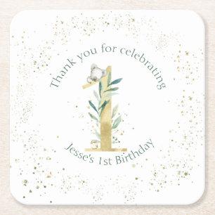 Dessous-de-verre Carré En Papier Parti australien Koala