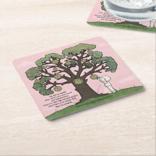 Dessous-de-verre Carré En Papier Pas de TEMPS comme le présent