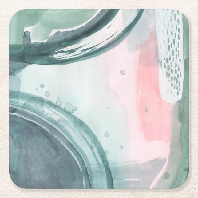 Dessous-de-verre Carré En Papier Pastel Scribe - Aquarelle (Devant)