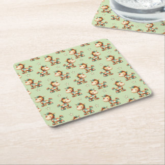 Dessous-de-verre Carré En Papier Patchwork Pony Anniversaire Giddy-Up