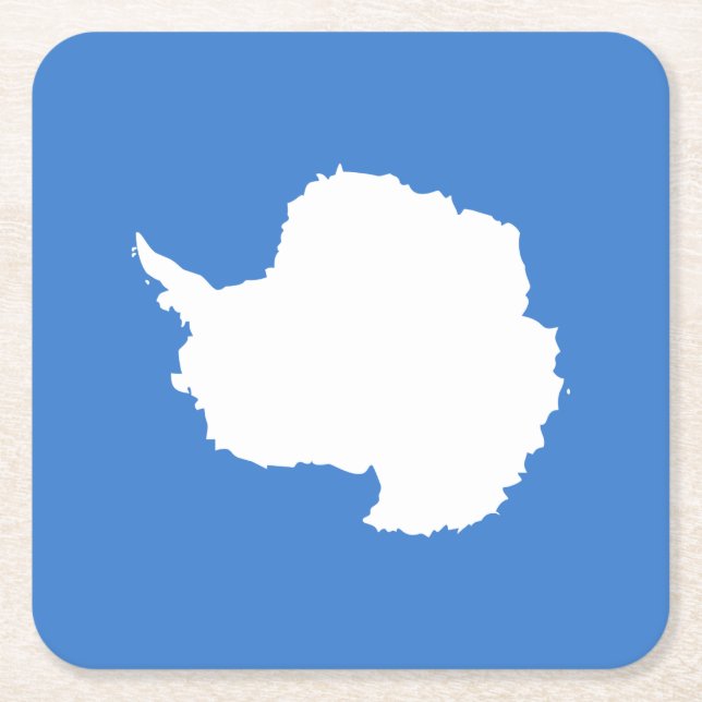 Dessous-de-verre Carré En Papier Patriotic Antarctica Flag (Devant)
