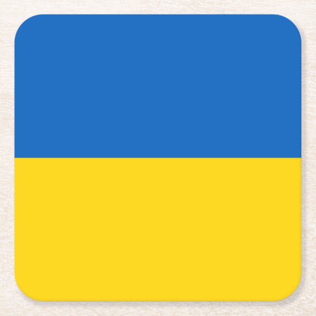 Dessous-de-verre Carré En Papier Patriotic Ukraine (Devant)