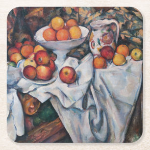 Dessous-de-verre Carré En Papier Paul Cezanne - Vie morte, Pommes et Oranges