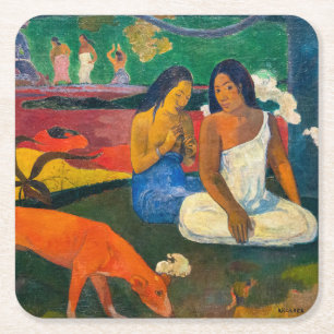 Dessous-de-verre Carré En Papier Paul Gauguin - Arearea / Le Chien Rouge