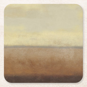 Dessous-de-verre Carré En Papier Paysage solitaire de désert par le Normand Wyatt