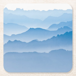 Dessous-de-verre Carré En Papier Paysage Suisse de montagne