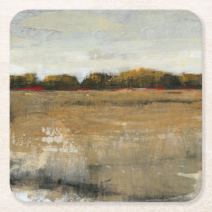 Dessous-de-verre Carré En Papier Paysage vert luxuriant de campagne