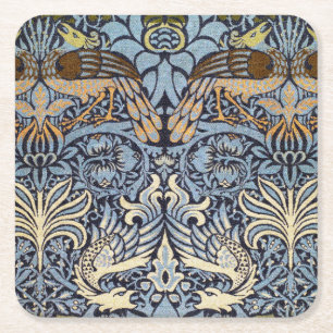Dessous-de-verre Carré En Papier Peacock et Dragon, William Morris
