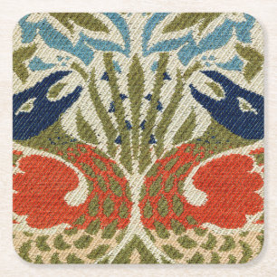 Dessous-de-verre Carré En Papier Peacock, William Morris