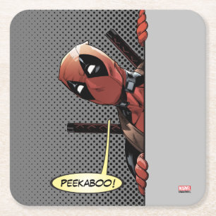 Dessous-de-verre Carré En Papier Peekaboo Deadpool