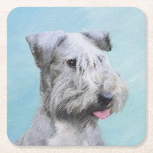 Dessous-de-verre Carré En Papier Peinture Cesky Terrier - Cute Original Chien Art