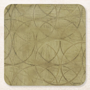 Dessous-de-verre Carré En Papier Peinture des cercles liés par Jennifer Goldberger
