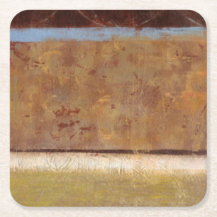 Dessous-de-verre Carré En Papier Peinture moderne dans les tons de terre par Norman