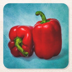 Dessous-de-verre Carré En Papier Peppers Red Bell