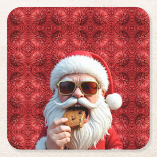 Dessous-de-verre Carré En Papier Père Noël cool
