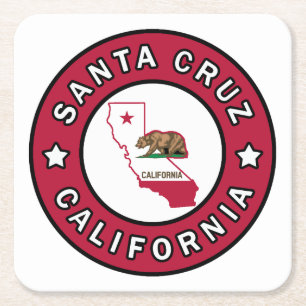 Dessous-de-verre Carré En Papier Père Noël Cruz Californie