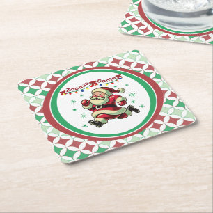 Dessous-de-verre Carré En Papier Père Noël Zoomie Noël