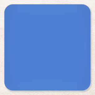 Dessous-de-verre Carré En Papier Personnalisable bleu de saphir moderne