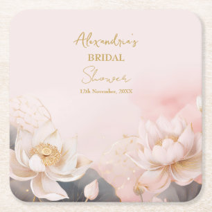 Dessous-de-verre Carré En Papier Personnaliser Pink Lotus No 7 pour enterrement de 