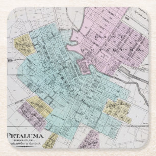 Dessous-de-verre Carré En Papier Petaluma, la Californie 2