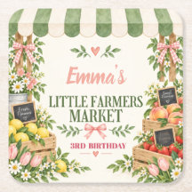 Petit Coaster en Papier Anniversaire du Marché des