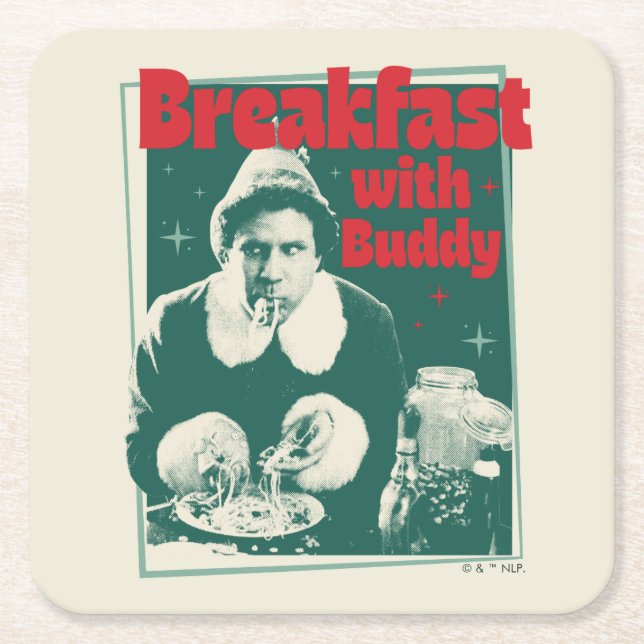 Dessous-de-verre Carré En Papier Petit-Déjeuner Avec Buddy (Devant)