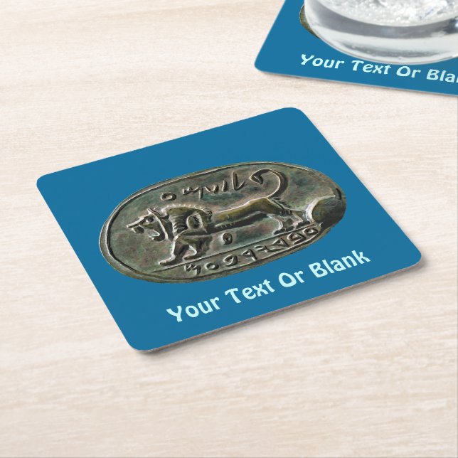 Dessous-de-verre Carré En Papier Phoque Megiddo (Incliné)