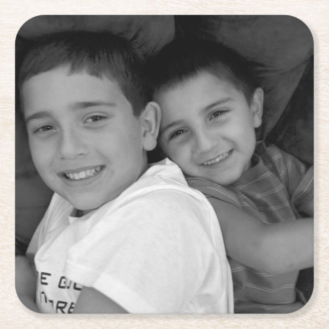 Dessous-de-verre Carré En Papier Photo faite sur commande (Devant)