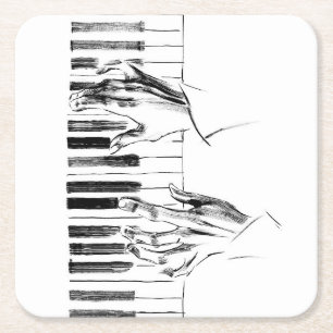Dessous-de-verre Carré En Papier Piano music