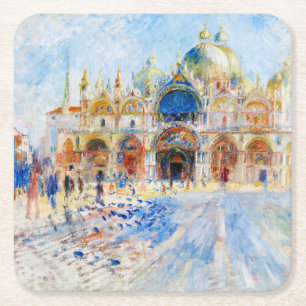 Dessous-de-verre Carré En Papier Piazza San Marco, Renoir